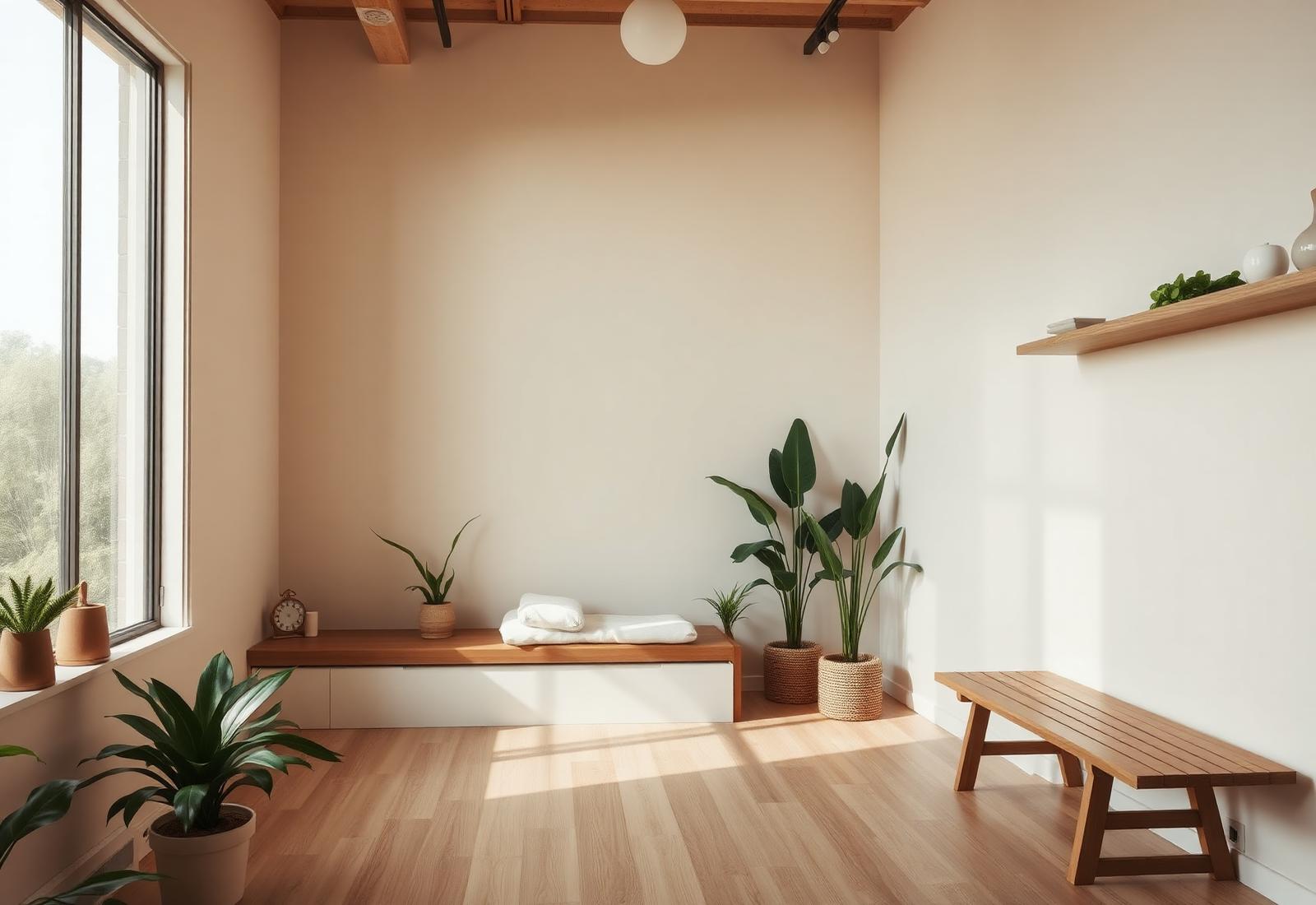 Intérieur apaisant de l'espace de santé 29Bis